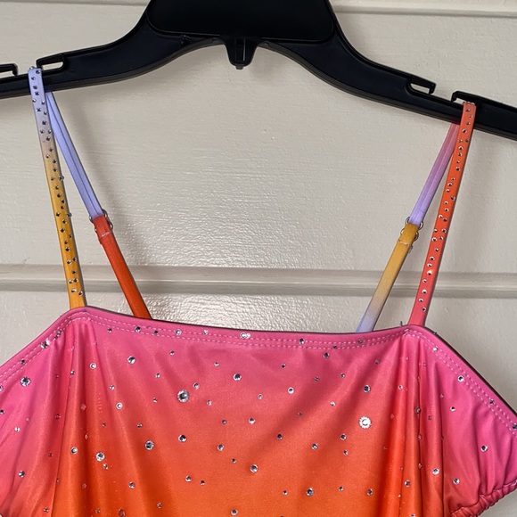 Custom Bedazzled One Piece Swimsuit Size 8 - Picture 10 of 12